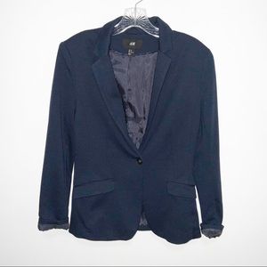 Blue pinstripe blazer